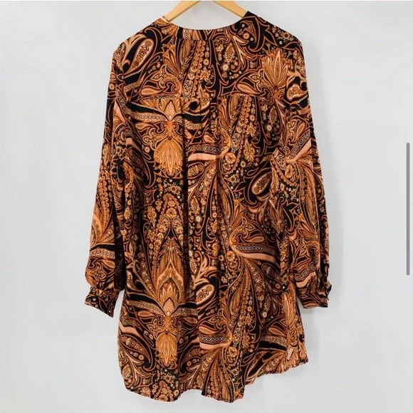 H&M Paisley Print Dress - Brown and Black - Picture 5 of 11